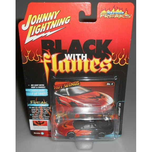 Johnny Lightning 1993 Pontiac Firebird T/A Black with Flames Street Freaks 2022