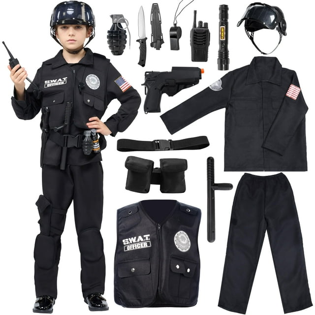 Disfraz de oficial de SWAT para Halloween de Spooktacular Creations para niños