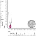 thumbnail image 6 of Gem Stone King 14K White Gold Pure Pink Mystic Topaz and White Moissanite Pendant Necklace for Women | 0.86 Cttw | Gemstone November Birthstone | Pear Shape 7X5MM | With 18 inch Chain, 6 of 6