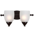 thumbnail image 1 of Yosemite Home Decor Mirror Lake 2 Lights Vanity with White Etched Glass, 1 of 2