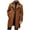 Brown, variant on Paiwinds Men's Long Coat, Solid Color Lapel with Multiple Pockets and Detachable Scarf. Hoodless Button Closure for a Timeless and Sophisticated Look, Ideal for Business and Daily Wear