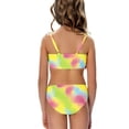 thumbnail image 3 of Confree For Girls Summer 3 Piece Swimsuit Graphic Print Bathing Suits Vacation Cute Comfortable Little Girls Swimwear Size 7-8 Years Green, 3 of 5