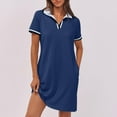 thumbnail image 6 of Mgmyaa Women's T-Shirt Dress Short Sleeve V Neck Casual Summer Tennis Golf Mini Shirt Dress with Pockets, 6 of 8