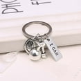 thumbnail image 4 of SPRING PARK Dumbbell Barbell Shape I Can Letter Pendant Key Ring Holder Keychain Portable Hangs Keychain, 4 of 8