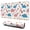 White Cartoon Dinosaurs-2, variant on Long Mouse Pads for Desk,White Cartoon Dinosaurs Flowers Pattern Desk Mats on Top Of Desks, Desk Mouse Pad Extra Large with 3mm Non-Slip Base and Stitched Edge for Gaming,Office,Work,Home 31.5"x11.8"