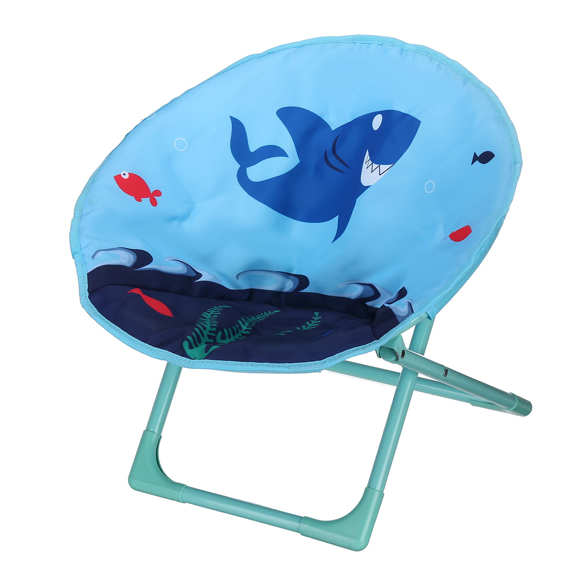 Comfortable Kids Folding Moon Chair for Indoor and Outdoor Cute Bottom Fish Design Chair for Children 