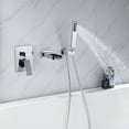 thumbnail image 3 of Topcobe 2W01 Made Pressure-Balance Waterfall Single Handle Wall Mount Tub Faucet with Hand Shower for Hotel Home, 3 of 6