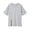 Grey, variant on uikmnh Girls Solid Color Oversized Short Sleeve T-Shirt Crew Neck Side Split Casual Loose Fit Tee for Kids Size:13-14 Years