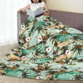 thumbnail image 6 of Rateoe Colorful Hawaii Palms Print Fuzzy Fleece Throw Blanket Extra Large,Super Soft,Fluffy and Warm Blankets for Couch,Bed,All Season Use (40"x30"), 6 of 8