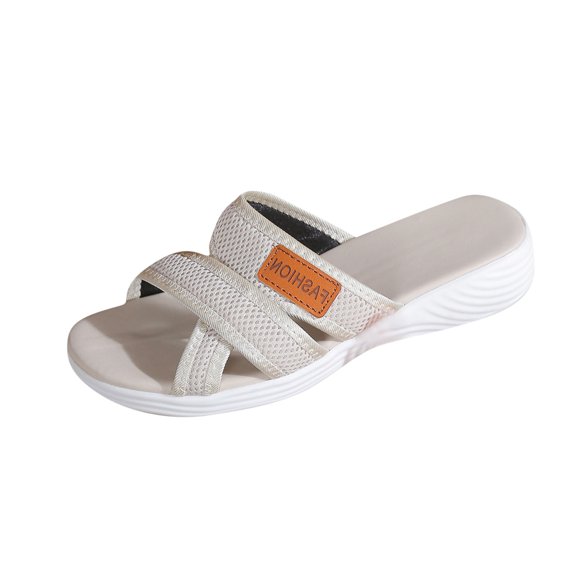 HBGVBA Womens Roman Beach Slippers Wedge Heel Summer Casual Outdoor Stylish Shoes 37