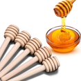 thumbnail image 1 of Wooden Honey Dipper Stick Collecting Dispensing Drizzling Jam Portable Wedding Party (8cm, 20) high-quality wood, 1 of 5