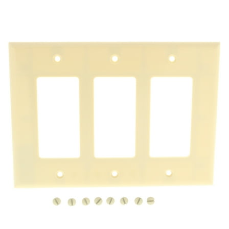 Cooper 2063V Ivory Mid-Size Three Gang Decorator Wall Plate