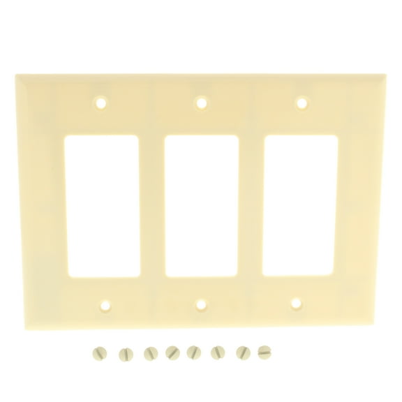 Cooper 2063V Ivory Mid-Size Three Gang Decorator Wall Plate