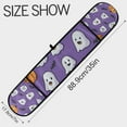 thumbnail image 3 of Yayeee Double Oven Mitt Kitchen Heat Resistant Baking 35" x7" Quilted Glove, Halloween Ghosts Purple, 3 of 6