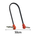 thumbnail image 7 of MERIGLARE Guitar Cable for Pedalboard Effects Guitar Cord /4" TS Right Angle Guitar Patch Cords Low Noise Bass Cable Instrument Cable 50cm Red, 7 of 7