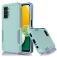 thumbnail image 3 of Case for Galaxy A13 5G, 2 in 1 Heavy Duty Armor Shockproof Tough Hybrid Dual Layer Rubber Drop Protection Soft Bumper Rugged Protective Phone Cover Case for Samsung Galaxy A13 5G -Turquoise, 3 of 8