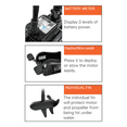 thumbnail image 3 of HASWING OUTDOOR Electric Trolling Motor – 24V 80LB 54 Inch Shaft Cayman Bow Mount Boat Fishing Saltwater Freshwater with Wireless Remote Control and Quick Release Bracket, 3 of 8