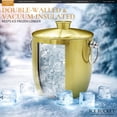 thumbnail image 5 of LRYYBTI Ice Bucket with Lid - 3L Double Wall Stainless Steel Ice Bucket Keeps Frozen Longer - Insulated Ice Bucket with Tong and Strainer - Perfect for Parties, Cocktail bar, Wine, Champagne, Gold, 5 of 7