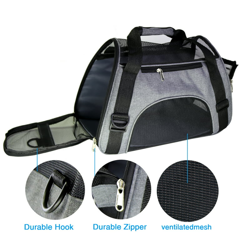BAgLHER Pet Travel carrier cat carriers Dog carrier for Small Medium cats  Dogs Puppies Airline Approved Small Dog carrier Soft S