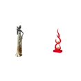 thumbnail image 1 of Figura de mujer africana, estatua tribal africana, escultura abstracta de fuego, adorno de resina, arte moderno, hecho a mano, coleccionable, ideal pa, 1 of 8