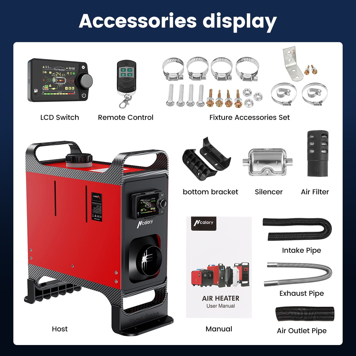 HCalory 24V 8KW Car Heater Air Diesel Heater New LCD Monitor + Tank Remote  Control For RV Boats Trailer Truck Motorhome From Tonethiny, $302.26