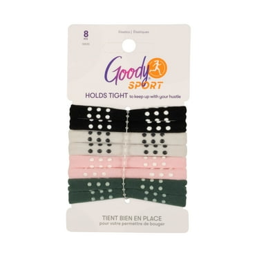 Goody Sport Active Elastic Hair Ties, Assorted Colors, 8 ct