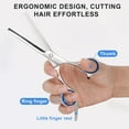 thumbnail image 5 of FORICOM Set of 2 Piece Hair Scissors, Professional Hair Scissors 6 Inch Edge Barber Scissors Salon Hair Shears, Made of Stainless Steel, Hand Ground Blue, 5 of 7