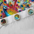 thumbnail image 4 of Manfei Colorful Cute Peacock Curtains Pack of 2 (42x84 Each),Zoo Animal Curtains Blackout,Oil Painting Aesthetic Bedroom Curtains For Girls Kids,Luxury Bedroom Decor, 4 of 6