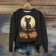 thumbnail image 5 of Futezty Halloween Sweatshirts for Women Plus Size Long Sleeve Cute Graphic Pullover Top 2025 Fall Fashion Shirt Clothes, 5 of 7