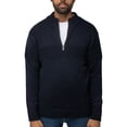 thumbnail image 3 of X RAY JEANS Mens Pattern Block Quarter Zip Sweater, Navy, L, 3 of 6