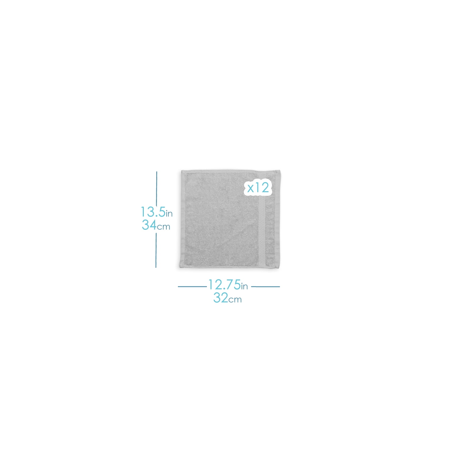 Hearth & Harbor Bath Towel Collection, 100% Cotton Luxury Soft Set of 2 Bath Towels, 2 Hand Towels & 6 Washcloths - Gray