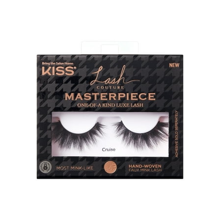 KISS Lash Couture Masterpiece Hand-Woven False Eyelashes, Cruise, 1 Pair