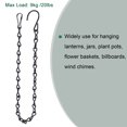 thumbnail image 4 of Uxcell 50cm Extension Lighting Chain S Hook Hanging Chains Black 4 Pack, 4 of 6