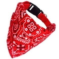 thumbnail image 3 of Collar para mascota, ajustable, transpirable, agradable para la piel, con estampado triangular, con bufanda para gato, conejo, rojo, M, 1,5 cm/0,6 pulgadas, 3 of 12