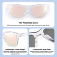 thumbnail image 4 of Gafas de Sol Polarizadas Retro Clásicas Rosadas para Mujer Dollger, 4 of 6