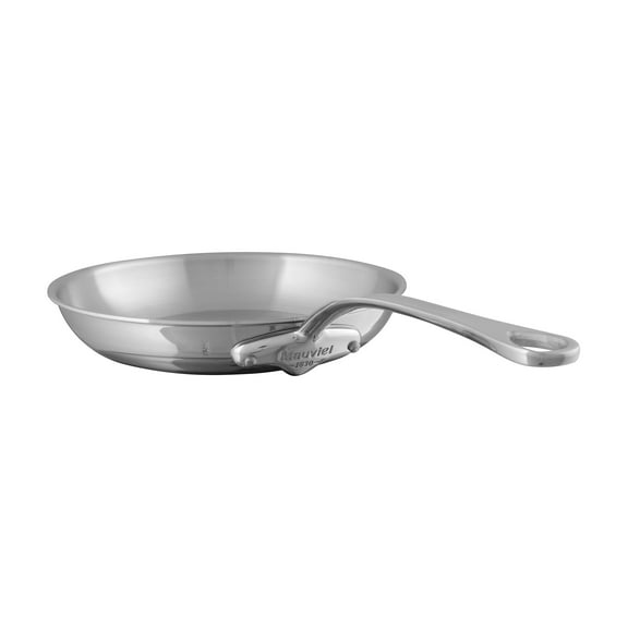 Mauviel M'Urban 4 Tri-Ply Polished Stainless Steel Frying Pan With Cast Stainless Steel Handle, 7.9-in