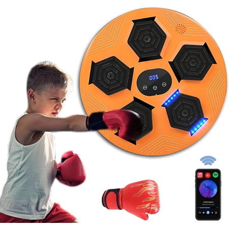 Annuodi Music Boxing Machine Electronic Boxing Training Equipment With Boxing Gloves Multi-Mode Training For Varied Workouts Boxing Punching Trainer For Boxing Training And Practice