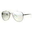 thumbnail image 2 of Oceanic Gradient Lens Rimless Luxury Designer Fashion Aviator Sunglasses Silver Mirror, 2 of 4
