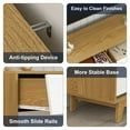 thumbnail image 2 of Spaco Wooden 6 Drawers Dresser with Deep Drawers, Large Modern Chest of Drawer Dresser Cabinet, TV Stand for Indoor as Home, Bedroom, Dining Room, Living Room, Brown&White, 2 of 15