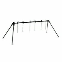Titan Great Outdoors Triple AR500 Gong Target Shooting Stand, Adjustable Brackets, Black Powder-Coated Steel