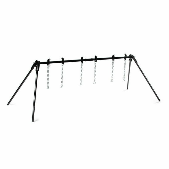 Titan Great Outdoors Triple AR500 Gong Target Shooting Stand, Adjustable Brackets, Black Powder-Coated Steel