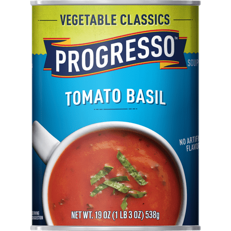 (8 Pack) Progresso Soup, Vegetable Classics, Tomato Basil Soup, 19 oz (Best Creamy Tomato Soup)