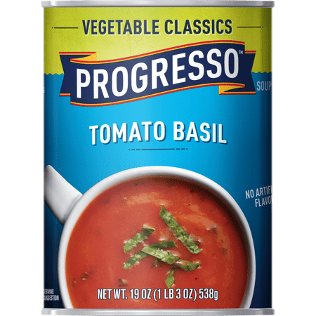 Vegetarian Soups For Christmas (8 Pack) Progresso Soup, Vegetable Classics, Tomato Basil Soup, 19 oz Can ()