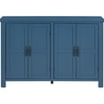thumbnail image 5 of 4-door Sideboard With Ample Space, Adjustable Shelves, Vintage Handles, Navy , Pine Legs Shelf Charming Design, Retro Legs,, 5 of 6