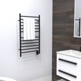 thumbnail image 3 of Amba Products 43" Matte Black Large Hardwired Straight Brushed 12 Bar Towel Warmer, 3 of 3