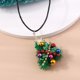 thumbnail image 3 of Collar con colgante de estrella de campana de copo de nieve de árbol de Navidad único para mujeres y niñas, Gargantilla de joyería para niños, cuerda de Navidad, regalo de Año Nuevo, rojo y verde, 3 of 4