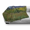 thumbnail image 3 of Mountains Soft Flannel Fleece Blanket, Natural Landscape with Fall Foliage with Aspen Trees Maroon Bells and Snowy Hills, Cozy Plush for Indoor and Outdoor Use, 50" x 60", Multicolor, by Ambesonne, 3 of 6