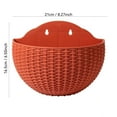 thumbnail image 2 of YaoZQ Durable Semi-Circular Wall Flower Pot, 8.3 inch Rattan Basket. Lightweight Hanging Planter for Home, Office & Entryway, 2 of 7