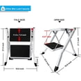 thumbnail image 2 of Dayplus Folding 2 Step Stool Steel for Adults Indoor Foldable Stepladder Kitchen Ladders Stools, 2 of 7