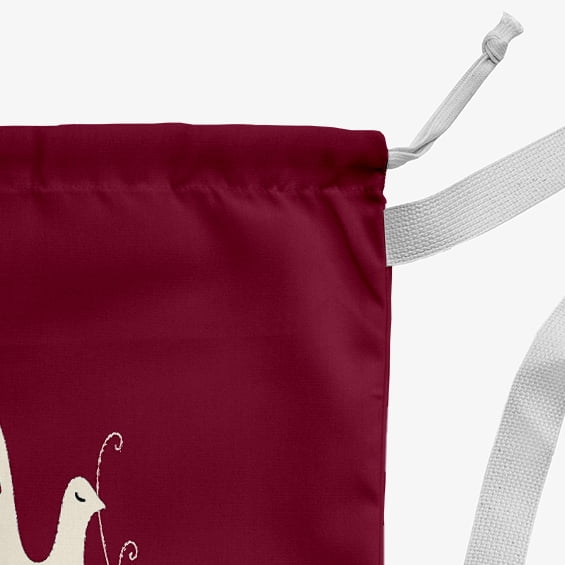 Simply Daisy Peace Dove 28 x 36 in Red Laundry Bag